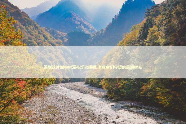 深圳这片城中村深夜灯火通明,老业主们守望的最后时光 文化旅游